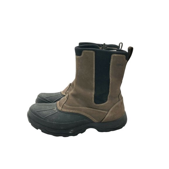 L.L. Bean Men\'s Size 12 Med Tek 2.5 Winter Boots Primaloft Brown Side Zipper main image 4
